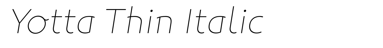 Yotta Thin Italic